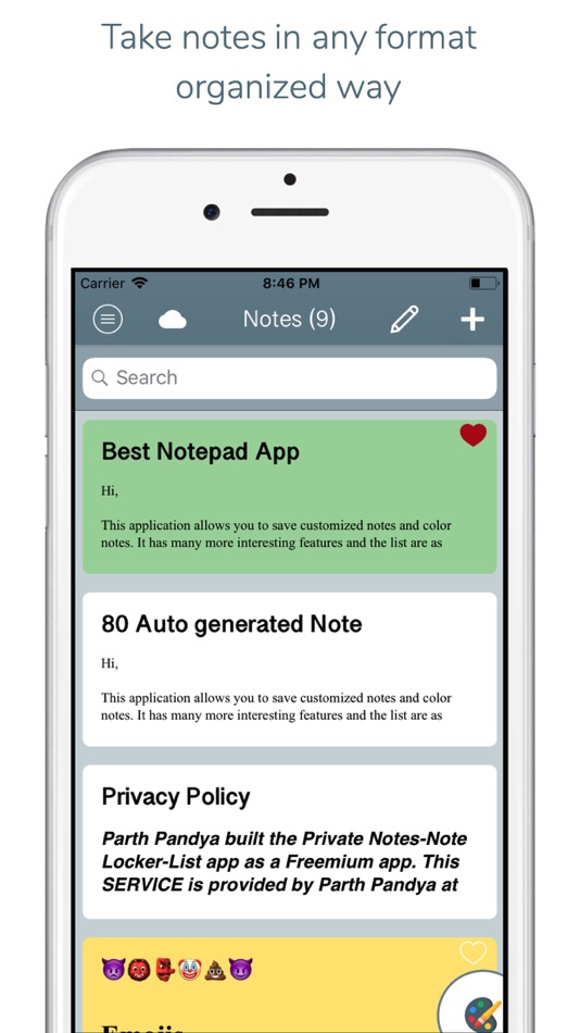 #1. Notepad - An Organised Notes (iOS) Podle: Parth Pandya