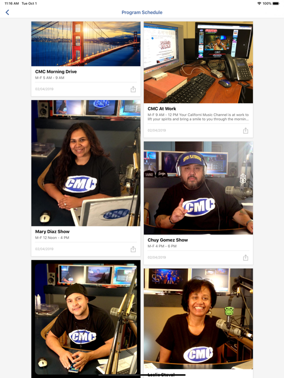 CMC California Music Channel iPad screenshot 4 - Entertainment app