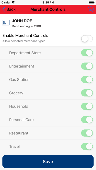 M&M Bank Card Protect Screenshot