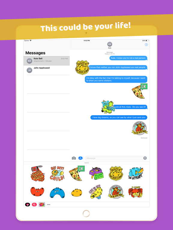 Fat Cats Sticker Pack iPad screenshot 2 - Stickers app