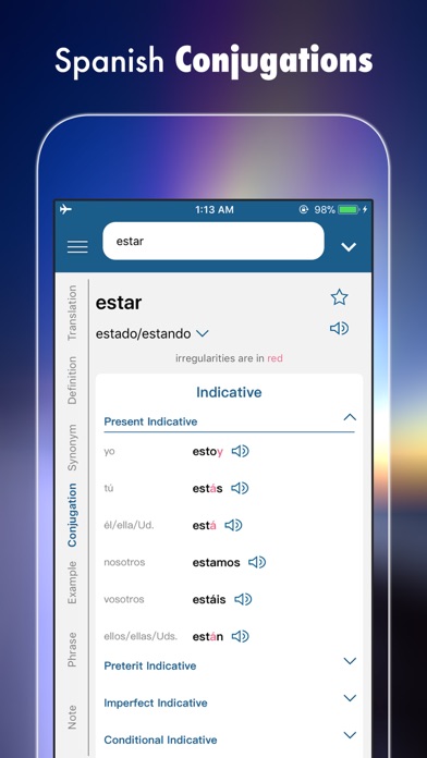 Spanish Plus Dict & Translator Screenshot