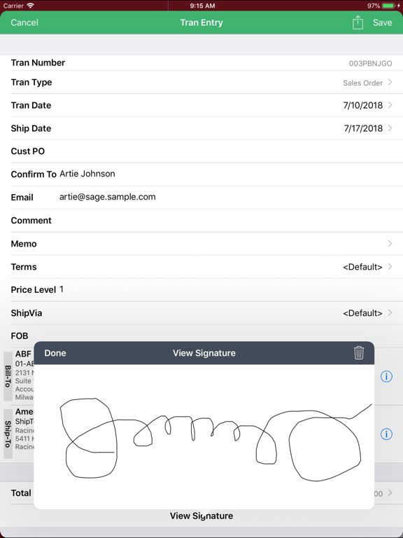iSales 100 iPad screenshot 7 - Business app