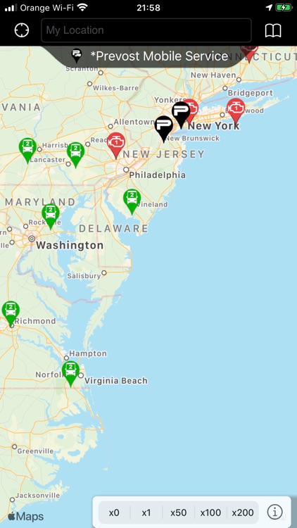 Prevost Service Locator
