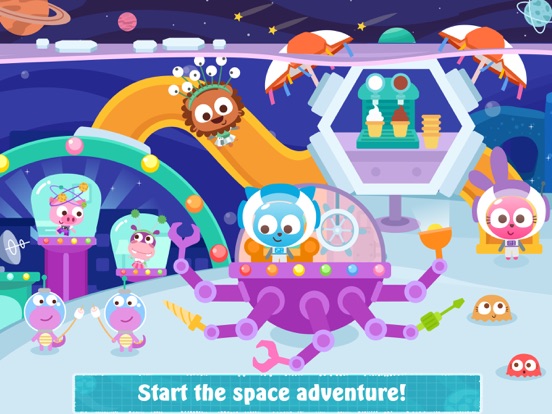 Purple Pink Space Explorer iPad screenshot 5 - Education app