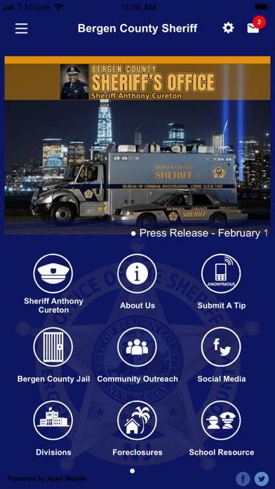 Bergen County Sheriff's Office Screenshot