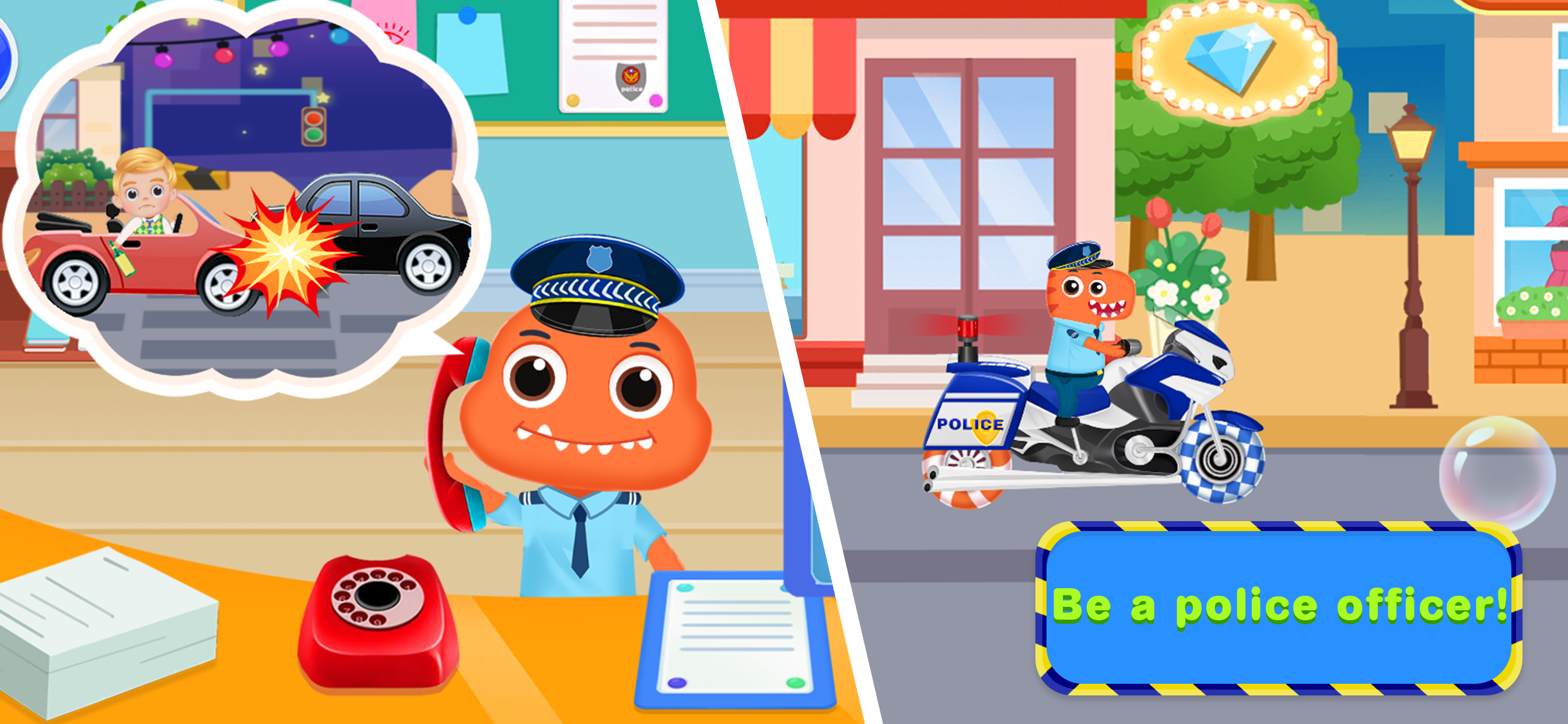 Kids Police Car Driving Game