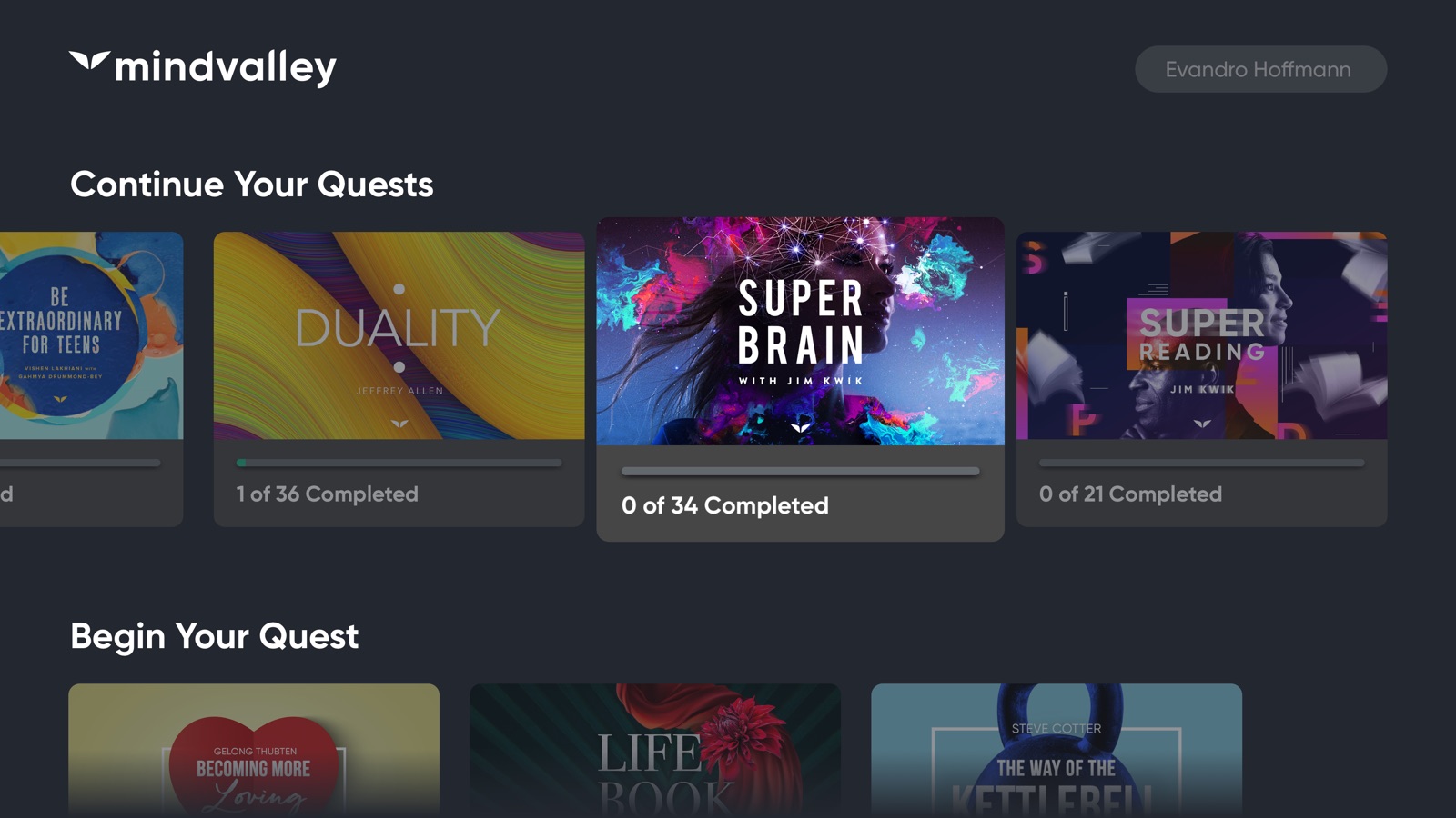 Mindvalley: Self Improvement apple_tv screenshot 1