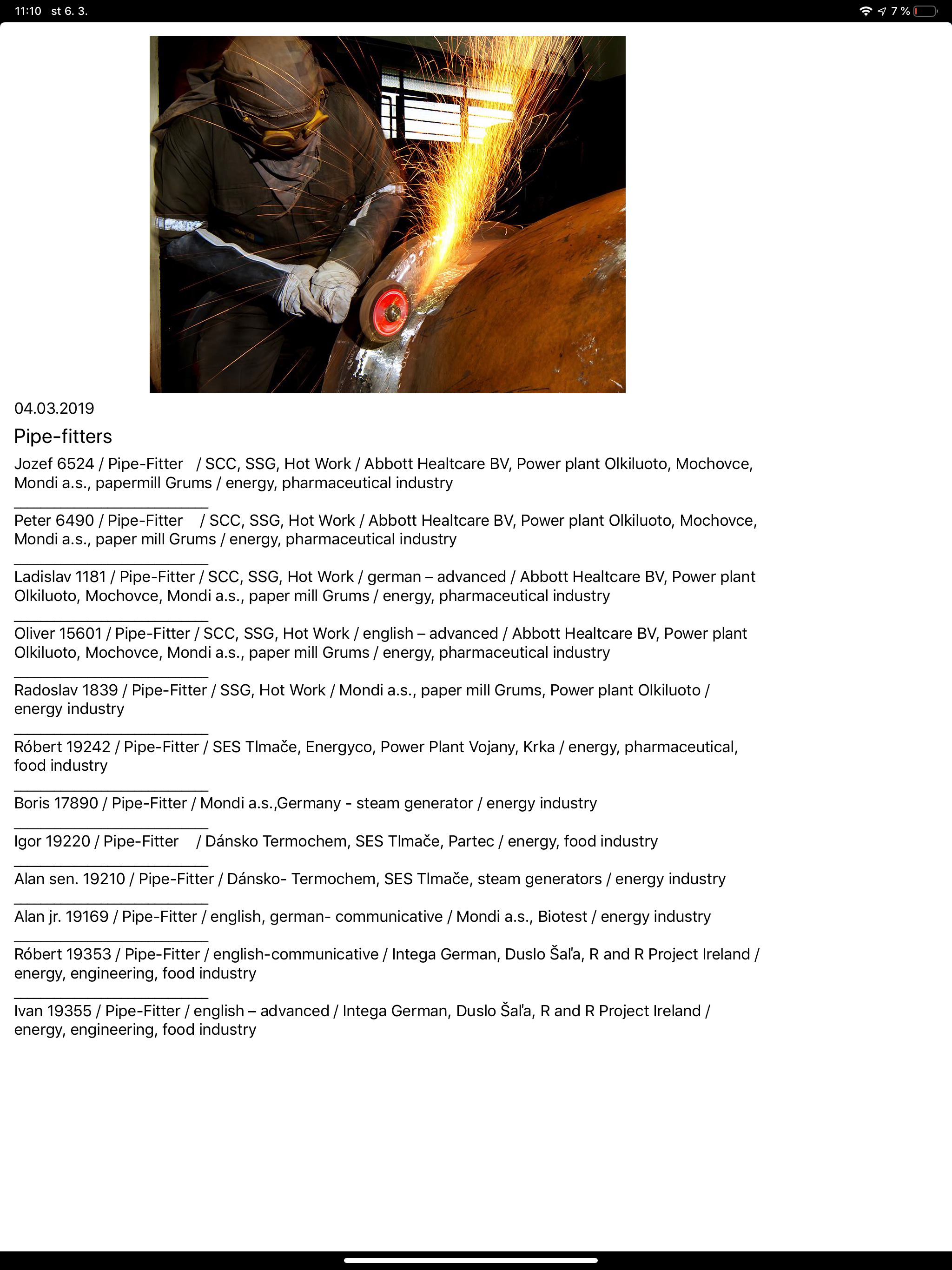 Job offers - Profiwelders