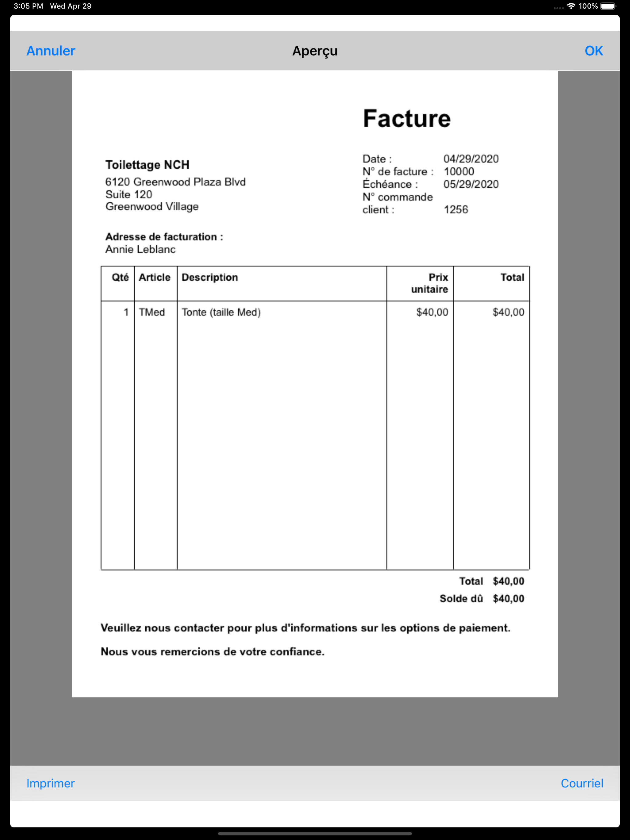 Express Invoice Facturation