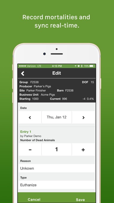 MetaFarms Mortality Mobile 2.0 Screenshot