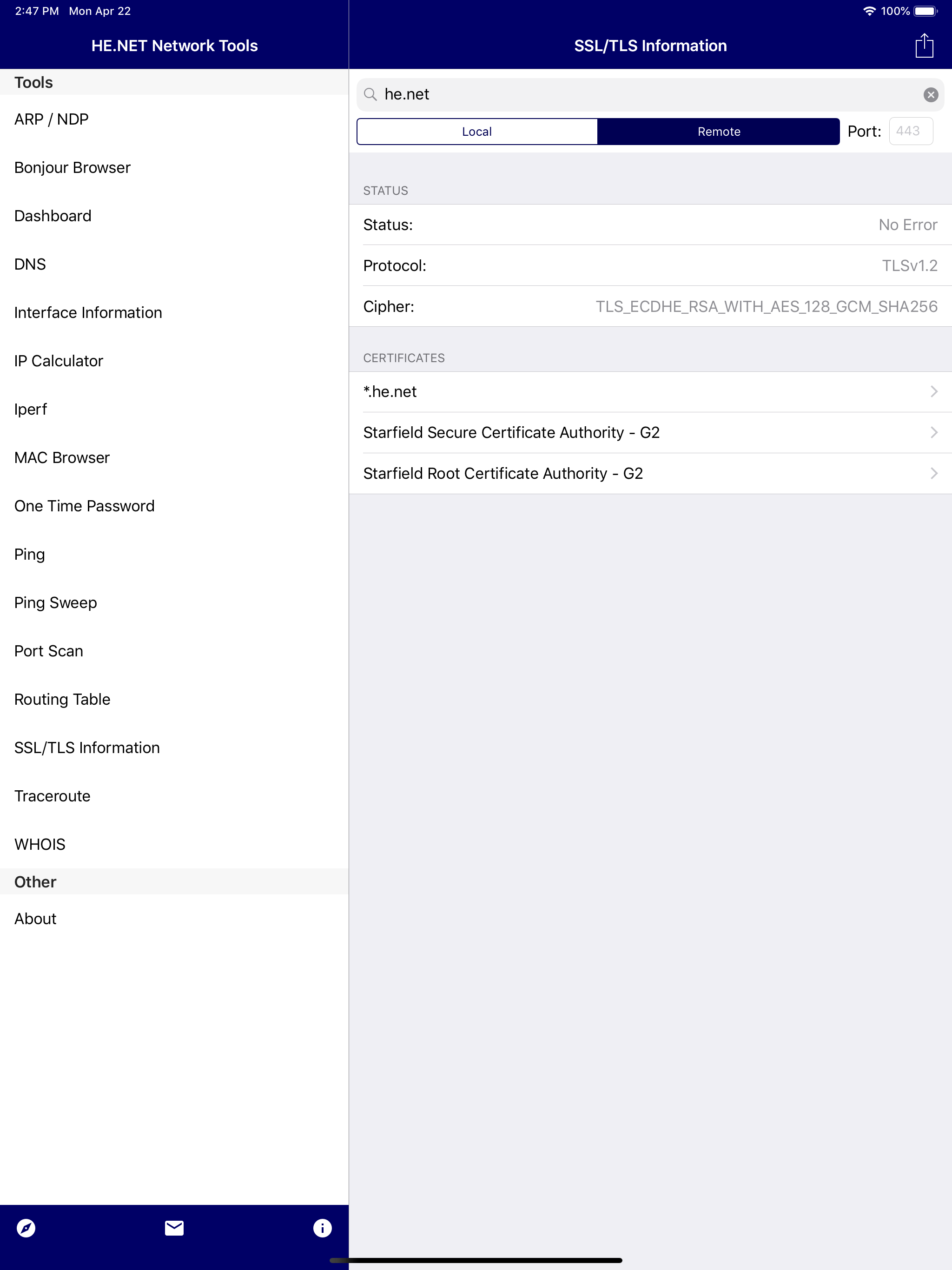 HE.NET Network Tools screenshot 10