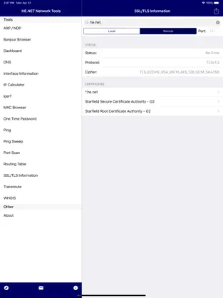 Snímek 5 HE.NET Network Tools iphone