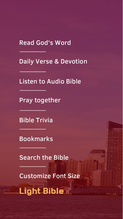 Light Bible: Verses, Audio