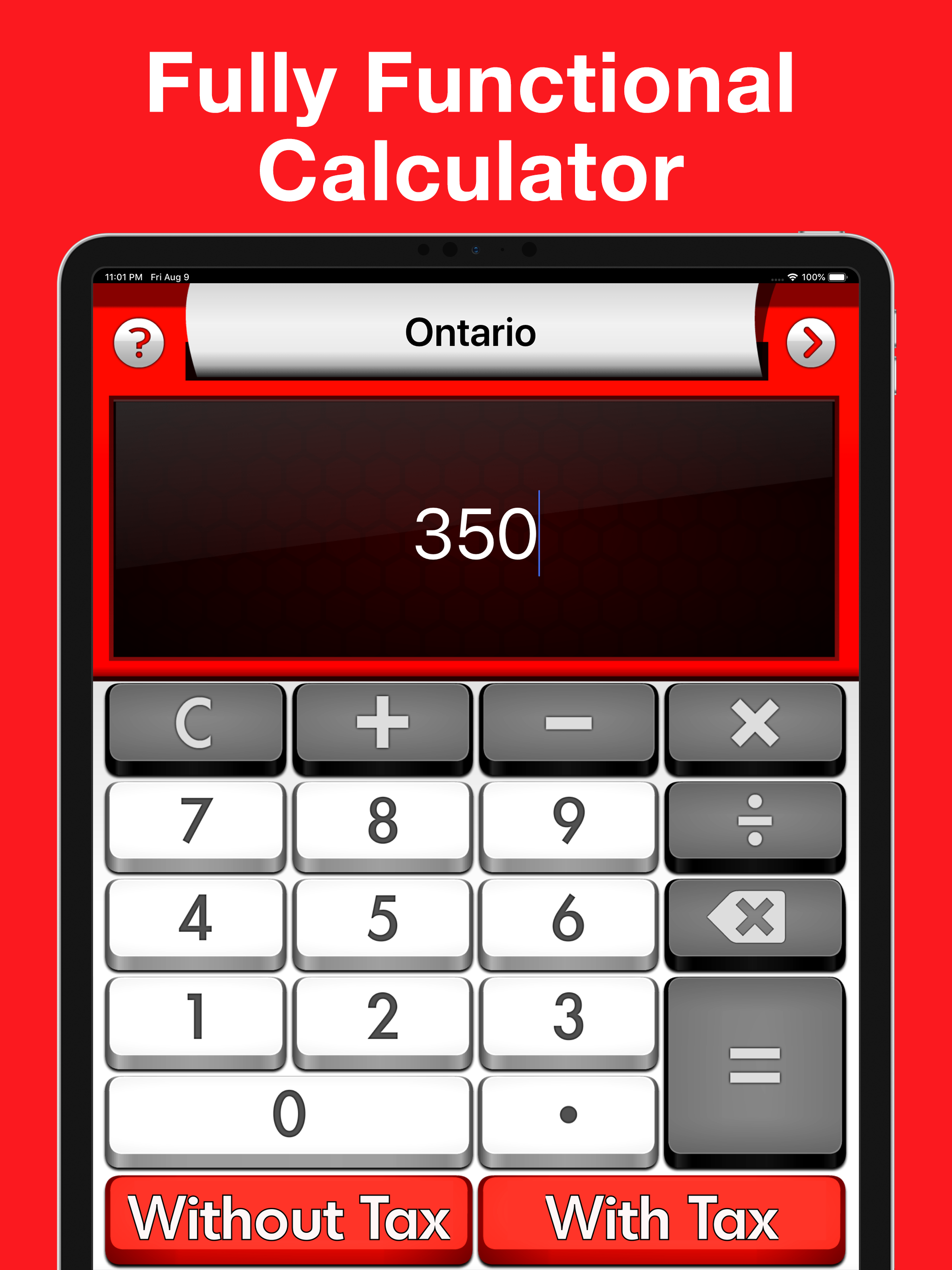 Canada Sales Tax Calculator +