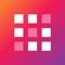 PhotoGrids app allows you to split(crop) your large rectangular photos into a number of square pics and upload them to Instagram and impress your friends and your profile page visitors