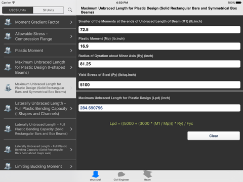 Structural Engineering Calc. screenshot 4