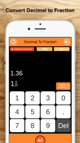 Fraction Calculator + Decimals screenshot