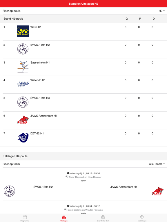 Screenshot #5 pour Moby Dick Waterpolotoernooi