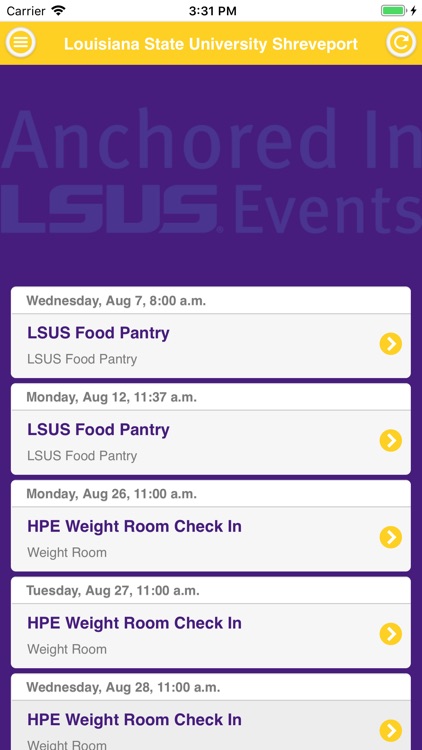 Anchored In Campus Events