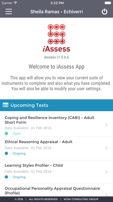 iAssessOnline Screenshot