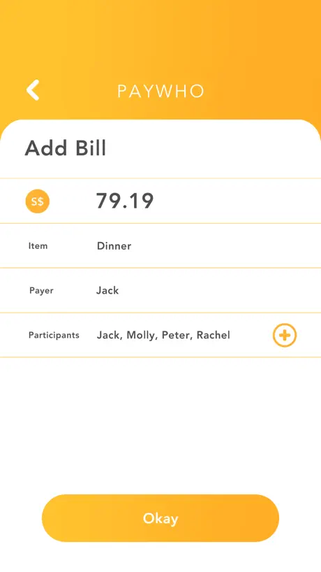 PayWho: Quick Split Bill