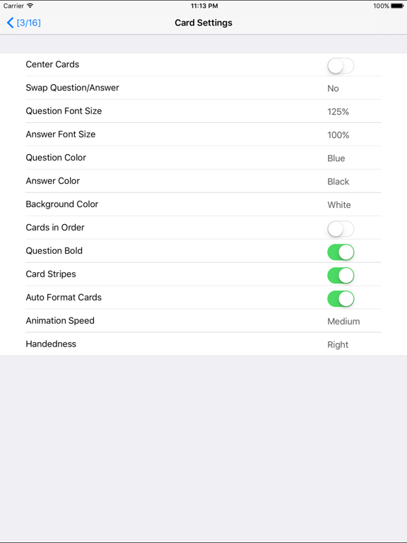 FreezingBlue Flashcards! iPad screenshot 5 - Education app