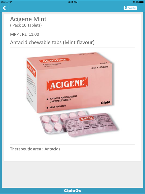 Cipla Gx iPad screenshot