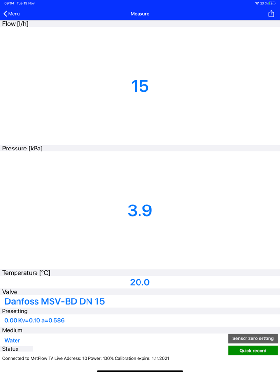 MetFlow TA Live iPad screenshot