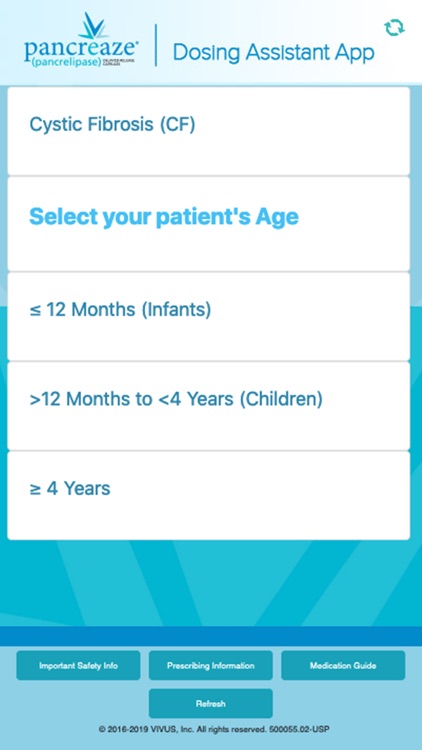 PANCREAZE Dosing Assistant App