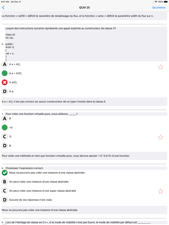Screenshot #6 pour QCM C++ Entrainement
