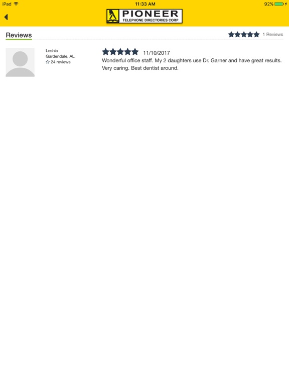 Pioneer Telephone Directories iPad screenshot 5 - Reference app
