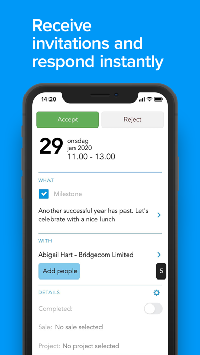 SuperOffice Pocket CRM Screenshot