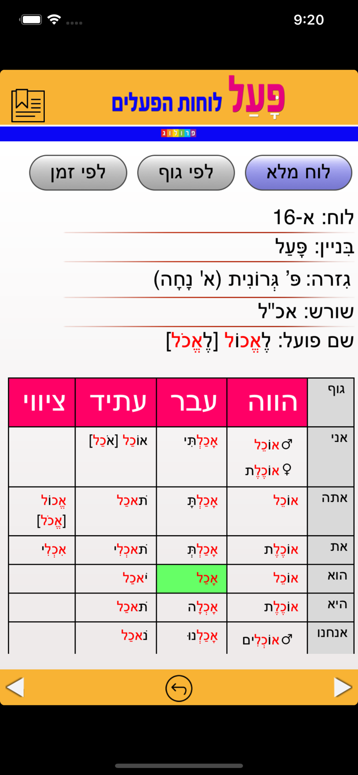לוחות הפעלים בעברית | פרולוג screenshot 3