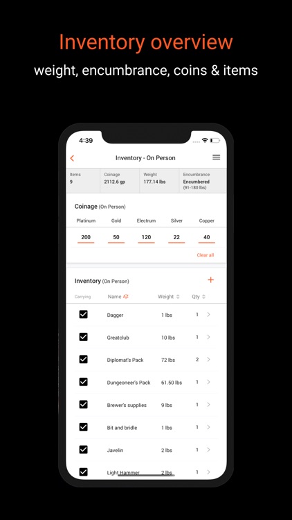 DLG's D&D Inventory and Spells screenshot-3