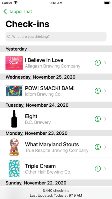 Screenshot #1 pour Tappd That for Untappd