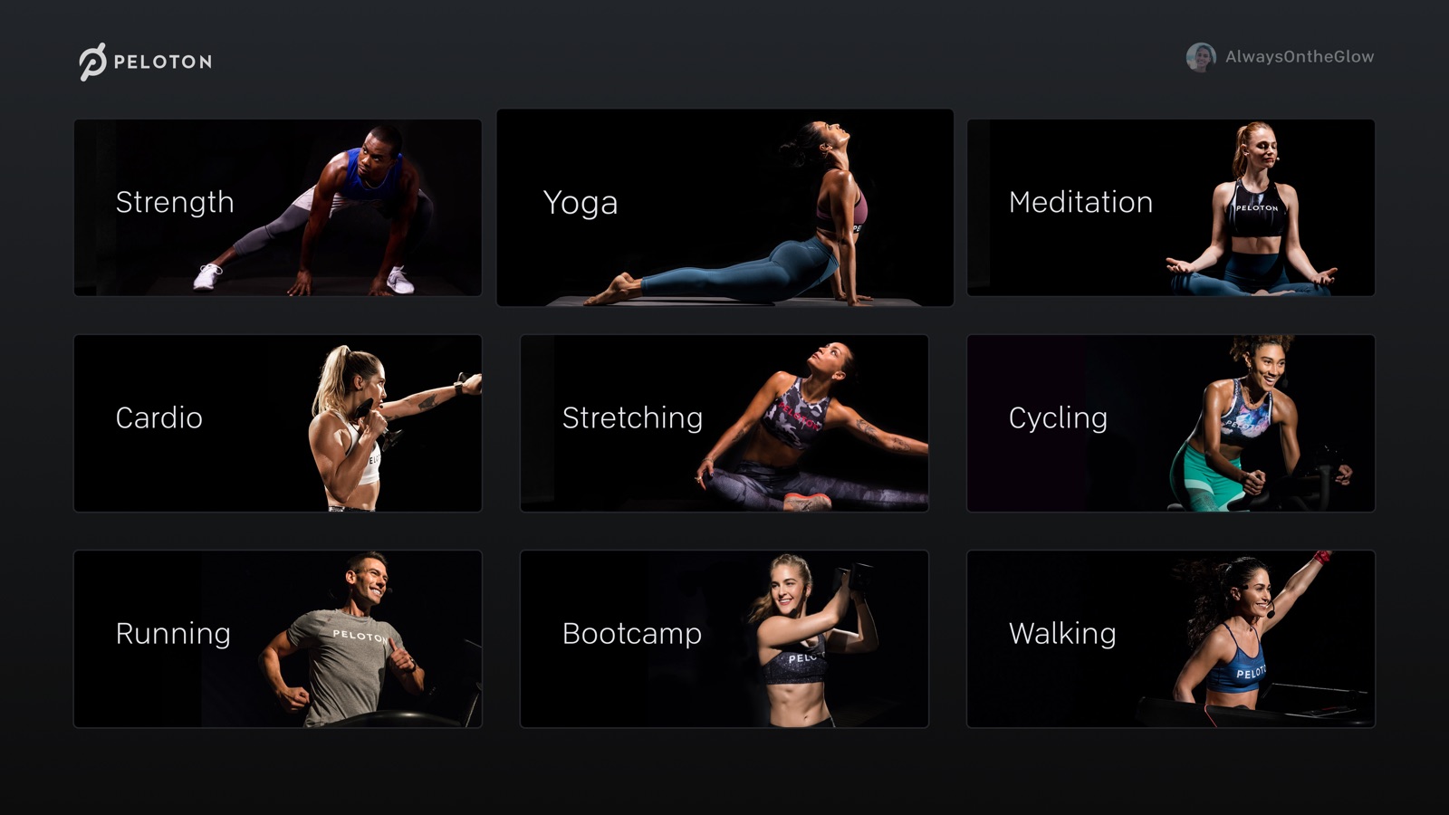 Peloton: Fitness & Workouts apple_tv screenshot 1