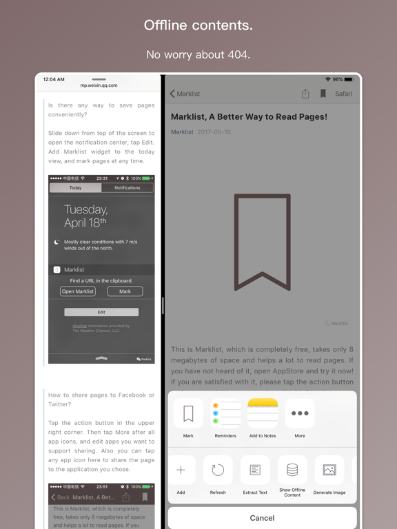 Marklist - Manage Later Things iPad screenshot 5 - Productivity app