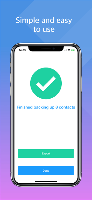 ‎Backup My Contacts Easy Screenshot