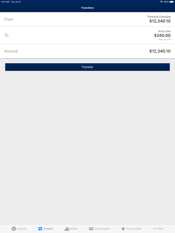 Broward HealthCare FCU iPad screenshot 4 - Finance app