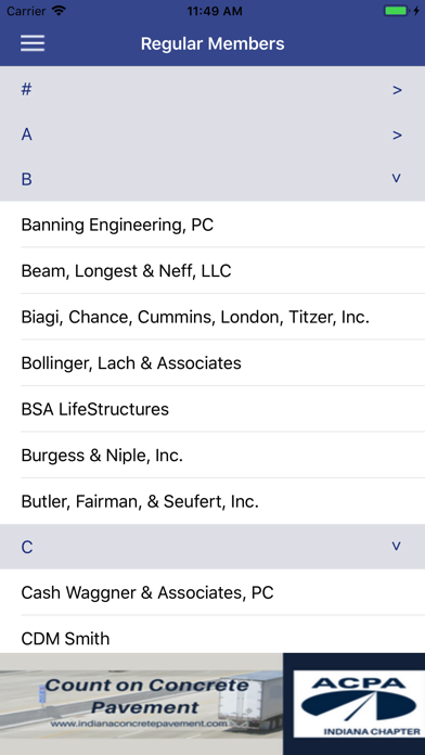 ACEC Indiana Directory Screenshot