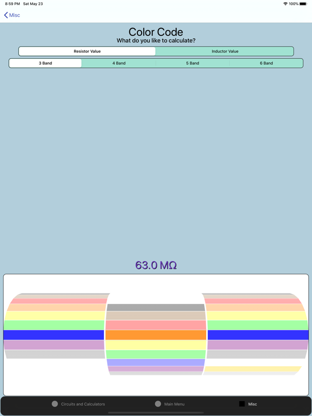 ‎Electronics Circuit Calculator Screenshot