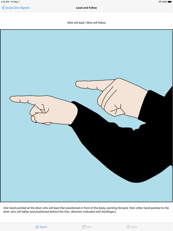 Scuba Dive Signals iPad screenshot 2 - Sports app