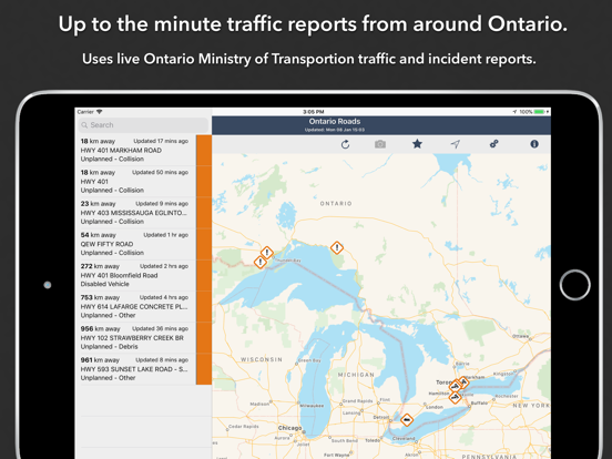 Screenshot #4 pour Ontario Roads
