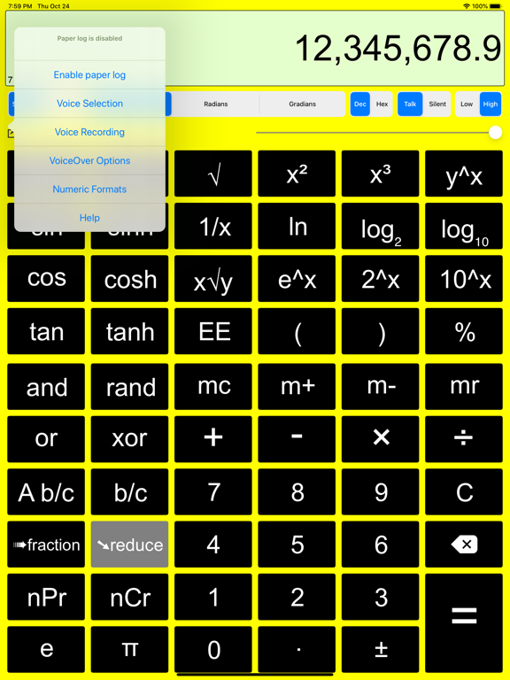 Screenshot #6 pour Talking Scientific Calculator