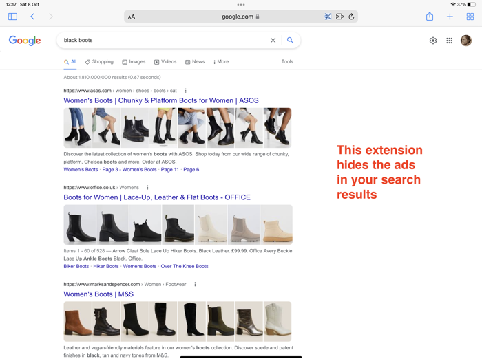 Remove Ads from Google Search