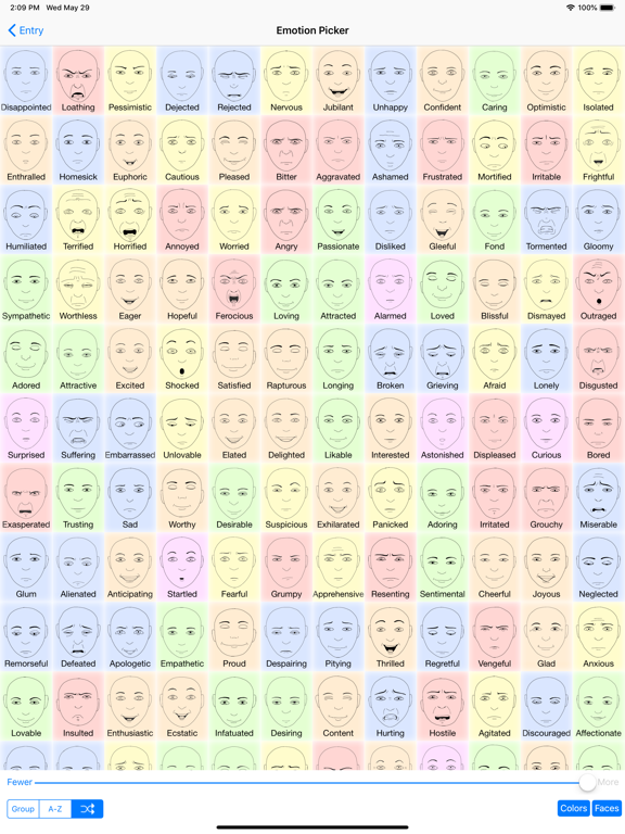 Mood-Log iPad screenshot 4 - Education app