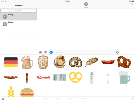 Germany Sticker Pack iPad screenshot 2 - Stickers app