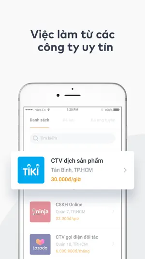 Viec.Co - Việc làm linh hoạt screenshot 1