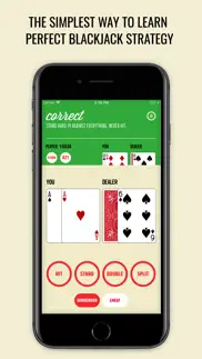 blackjack strategy practice iphone screenshot 2