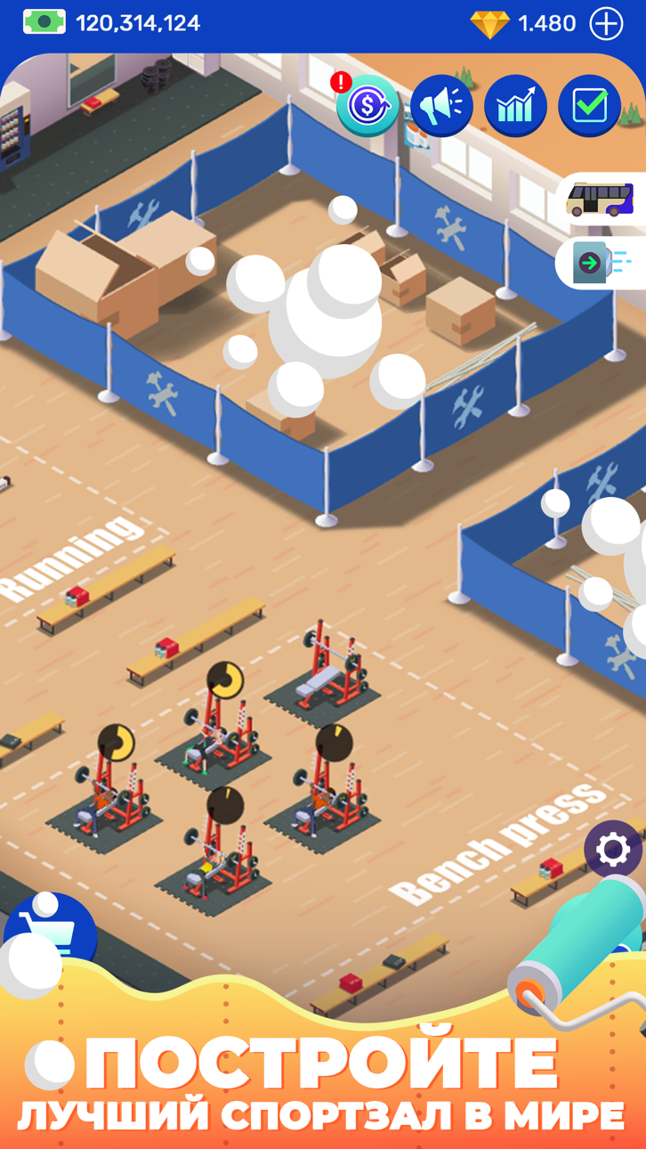 Idle Fitness Gym Tycoon - Game iOS Mod IPA screenshot 5 - iOS game interface
